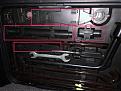 My toolkit with highlighted missing parts